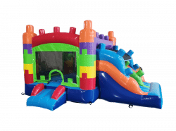 Mini Blocks Bounce House & Slide