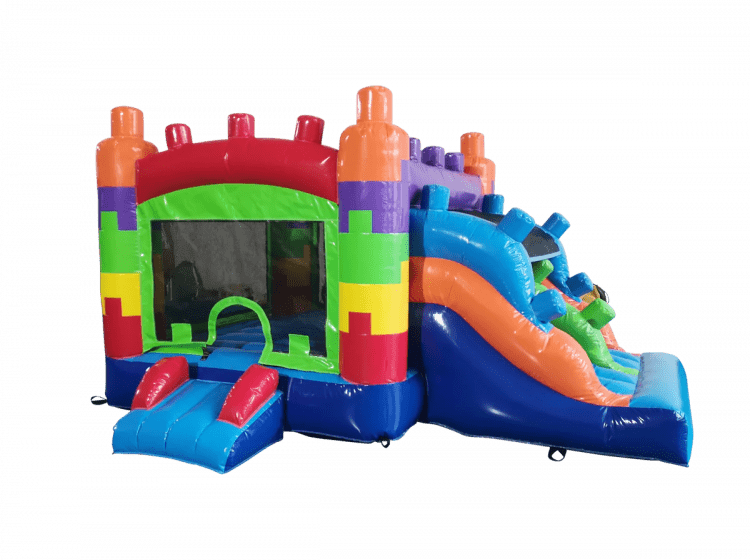 Mini Blocks Bounce House & Slide