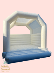 White Canopy Bounce House 13x13